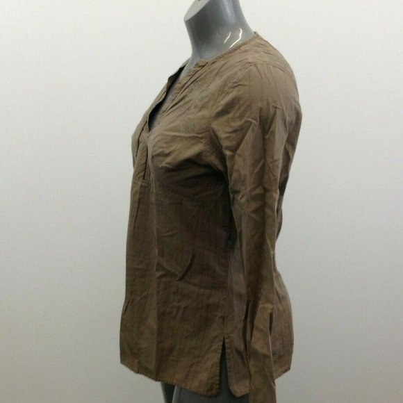 Tommy Hilfiger Top Women's Large Brown Striped - Picture 4 of 7
